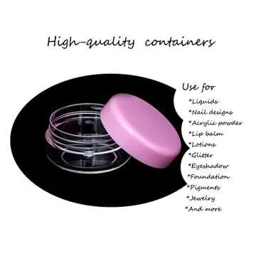 ZEJIA 3 Gram Sample Containers - 100 Count Tiny Jars