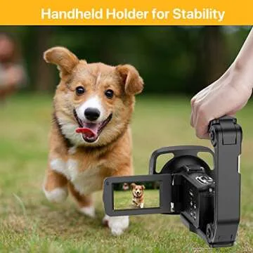 ACTITOP Video Camera Camcorder Ultra HD 2.7K 30FPS 36.0 MP IR Night Vision YouTube Vlogging Camera 3.0 Touch Screen 16X Digital Zoom with Remote Control Microphone Handheld Stabilizer 2 Batteries
