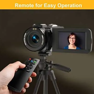 ACTITOP Video Camera Camcorder Ultra HD 2.7K 30FPS 36.0 MP IR Night Vision YouTube Vlogging Camera 3.0 Touch Screen 16X Digital Zoom with Remote Control Microphone Handheld Stabilizer 2 Batteries