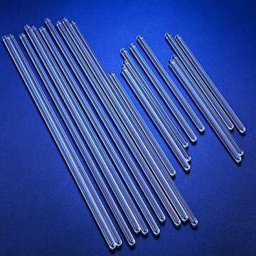 20 Glass Stirring Rods for Kitchen and Lab Use