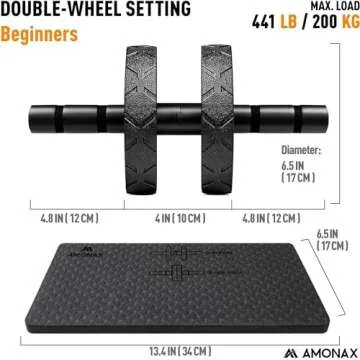 Amonax Ab Roller - Dual Fitness Modes for Home Gym