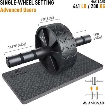 Amonax Ab Roller - Dual Fitness Modes for Home Gym