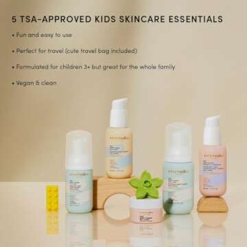 Evereden Kids Travel Set: Clean & Vegan 5-Piece Skin Care Set for Kids | Multi-Vitamin Skin Care Set...