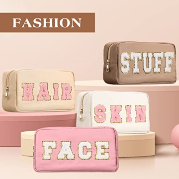 Cunno 4 Pcs Stylish Nylon Makeup Bag Set for Women