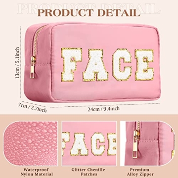 Cunno 4 Pcs Stylish Nylon Makeup Bag Set for Women