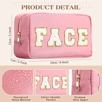 Cunno 4 Pcs Stylish Nylon Makeup Bag Set for Women