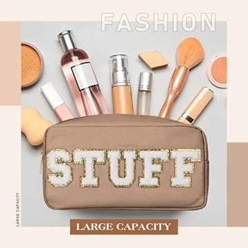 Cunno 4 Pcs Stylish Nylon Makeup Bag Set for Women