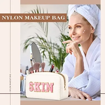 Cunno 4 Pcs Stylish Nylon Makeup Bag Set for Women