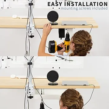 VIVO Under Desk Cable Management Trays | Smart Workspace Organization