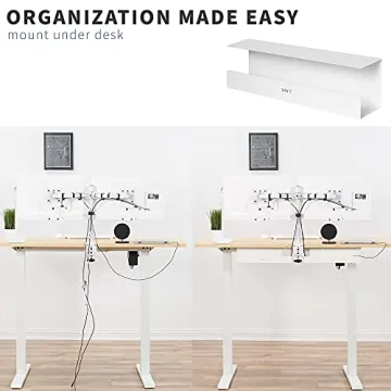 VIVO Under Desk Cable Management Trays | Smart Workspace Organization