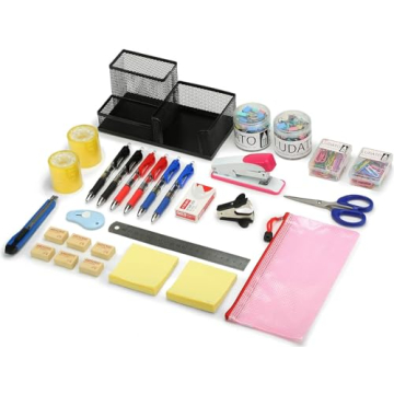 Ludato 39pcs Office Supplies Set for Desk Organization