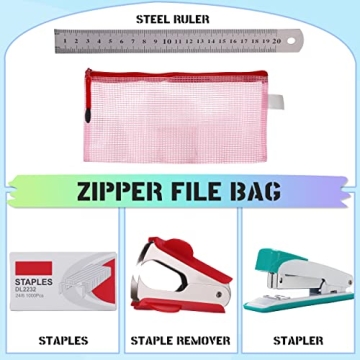 Ludato 39pcs Office Supplies Set for Desk Organization