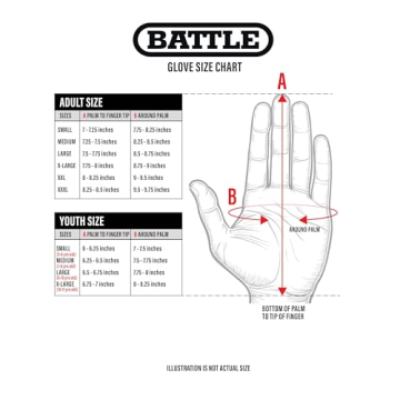 Battle Sports Ultra-Stick Gloves for Youth Athletes - Exceptional Grip