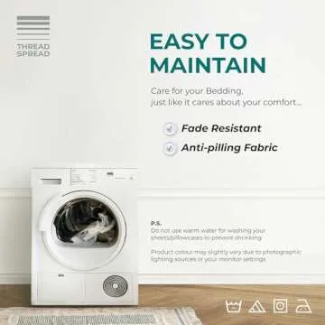 THREAD SPREAD 80% Cotton, 20% Viscose Derived from Bamboo Sheets Queen - 4 Piece Bamboo Sheets for Queen Size Bed, Silky Soft, Luxury Cooling Bedsheet Set, Fits Upto 18" Deep Pocket - Dark Grey