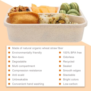 Lunchable Container - 4 Pack Bento Box for Kids and Adults