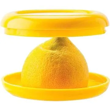 Joie Fresh Stretch Pod Lemon Storage Container, Silicone Food Saver, Keeps Leftover Produce Flavorful and Firm in Fridge, Reusable Kitchen Gadget, Dishwasher Safe, BPA-Free