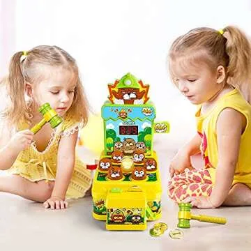 VATOS Whack Game Mole, Mini Electronic Arcade Game with 2 Hammers, Pounding Toys Toddler Toys for 3 4 5 6 7 8 Years Old Boys Girls, Whack Game Mole Toy, Developmental Toy Interactive Toy