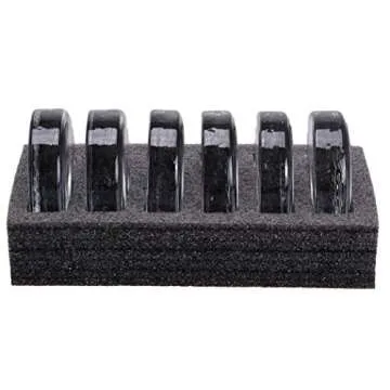 6 Pack - Large glass fermentation weights for wide mouth Mason jars. Preservation and Pickling. Dishwasher safe. Gift box included. Premium Presents brand