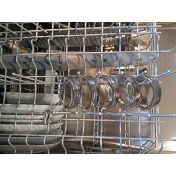 6 Pack - Large glass fermentation weights for wide mouth Mason jars. Preservation and Pickling. Dishwasher safe. Gift box included. Premium Presents brand