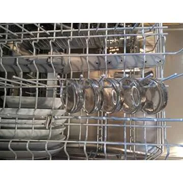 6 Pack - Large glass fermentation weights for wide mouth Mason jars. Preservation and Pickling. Dishwasher safe. Gift box included. Premium Presents brand