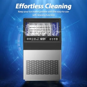 Commercial Ice Maker with Self-Cleaning and Large Capacity