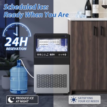 Commercial Ice Maker with Self-Cleaning and Large Capacity
