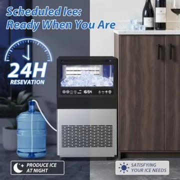 Commercial Ice Maker with Self-Cleaning and Large Capacity
