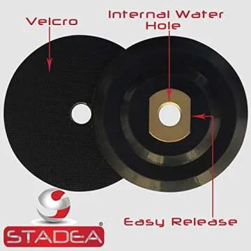 4" Diamond Polishing Pads Set - 11 Pieces with Rubber Backer Pad for Granite and Concrete