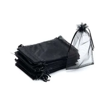 Volanic 100PCS 4X6 Inch Sheer Organza Bags Gift Candy Bag for Jewelry Party Wedding Favor Gift