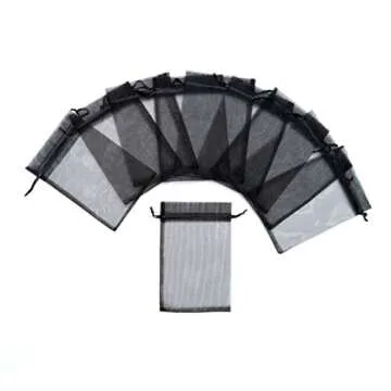 Volanic 100PCS 4X6 Inch Sheer Organza Bags Gift Candy Bag for Jewelry Party Wedding Favor Gift