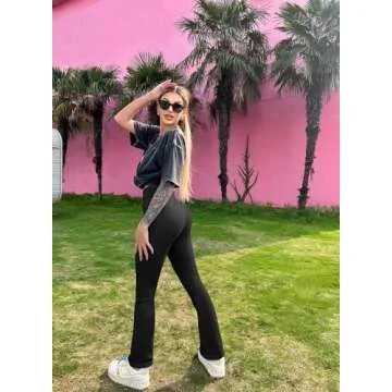 OQQ Women's High Waist Flare Pants for Active Lifestyle