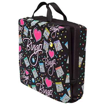 ABS Novelties I Love Bingo Black Pattern Double Cushion Black