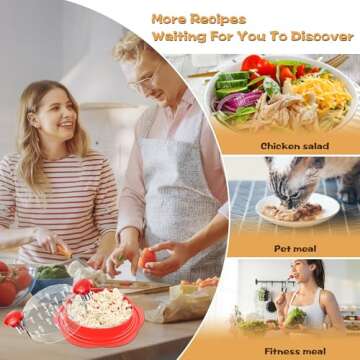 Chicken Shredder Tool with Visible Lid Ergonomic Handle