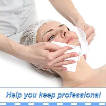 Maxcheck 300 Pcs 4x4 Disposable Esthetic Wipes 4 Ply Aesthetic Wipe Lint-free Esthetician Wipes Facial Squares Esthetic Wipe Non Woven Esthetician Supplies for Spa Facials Makeup Product Application