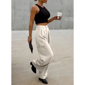 Dokotoo Elegant Wide Leg Dress Pants for Women