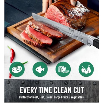 SliceX Brisket Knife Premium German Steel BBQ Gift