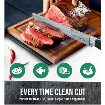 SliceX Brisket Knife Premium German Steel BBQ Gift