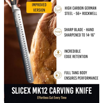 SliceX Brisket Knife Premium German Steel BBQ Gift