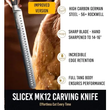 SliceX Brisket Knife Premium German Steel BBQ Gift