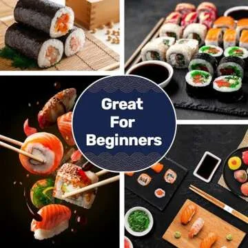 Sushi Making Kit For Beginners - 20 Pieces In 1 Sushi Kit, Sushi Bazooka, Chopsticks, Onigiri Mold, Rice Puddle, Bamboo Mats, Great For Sushi Lovers