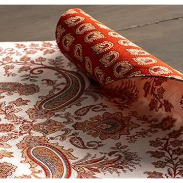 Maison d' Hermine Placemats 100% CottonSet of 4 Dinner Placemat, Decorative Washable Cloth Placemat, Dining, Buffet Parties & Camping, Cachemire - Thanksgiving/Christmas