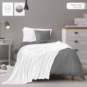 Utopia Bedding Fleece Blanket Twin Size Comfort Luxury Soft
