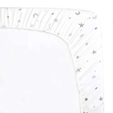 American Baby Company Fitted Crib Sheet 28" x 52", Soft Breathable Neutral 100% Cotton Jersey Sheet,...