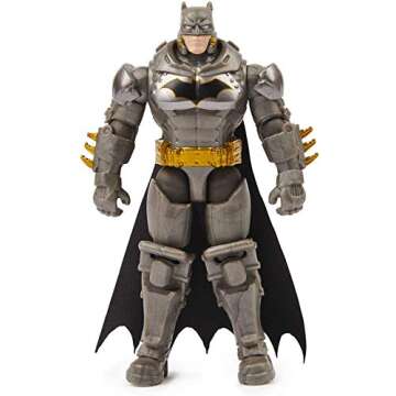 DC Batman 2020 Batman Heavy Armor Light Gray with Gold Belt 4-inch Action Figure by Spin Master
