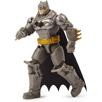 DC Batman 2020 Batman Heavy Armor Light Gray with Gold Belt 4-inch Action Figure by Spin Master