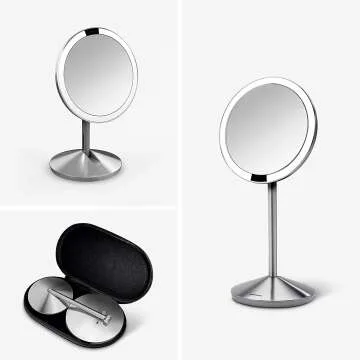 simplehuman Travel Sensor Makeup Mirror 10x Magnification