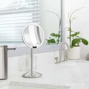 simplehuman Travel Sensor Makeup Mirror 10x Magnification