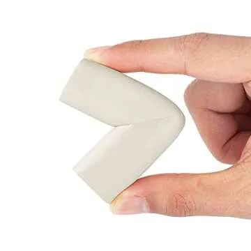 Furniture Edge and Corner Guards | 16.2ft Protective Foam Cushion | 15ft Bumper 4 Adhesive Childsafe Corners | Baby Child Proofing Foam Set and Safe for Table, Fireplace, Countertop | White