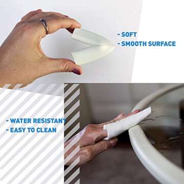 Furniture Edge and Corner Guards | 16.2ft Protective Foam Cushion | 15ft Bumper 4 Adhesive Childsafe Corners | Baby Child Proofing Foam Set and Safe for Table, Fireplace, Countertop | White