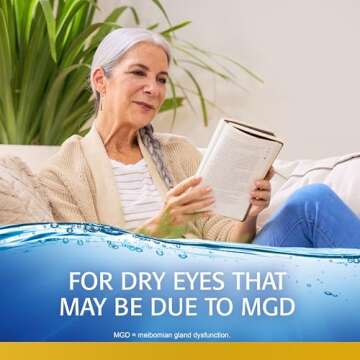 Refresh Optive MEGA-3 Lubricant Eye Drops Preservative-Free Artificial Tears, 0.01 fl oz (0.4 mL), 60 Single-Use Containers